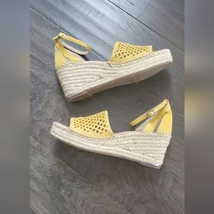 Franco Sarto women's yellow espadril in size 9